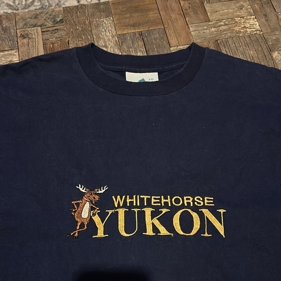 Whitehorse Yukon Moose Embroidered T Shirt - Picture 3 of 5